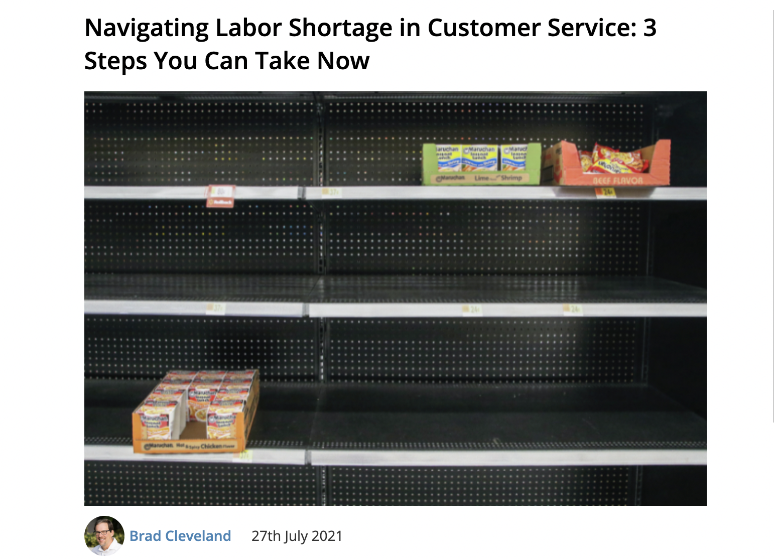 Labor Shortage