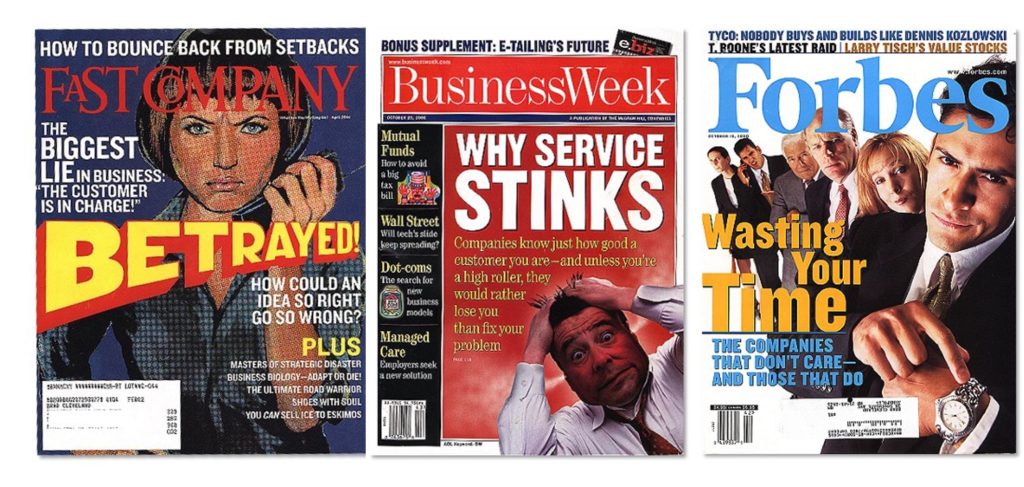 Customer service magazine covers
