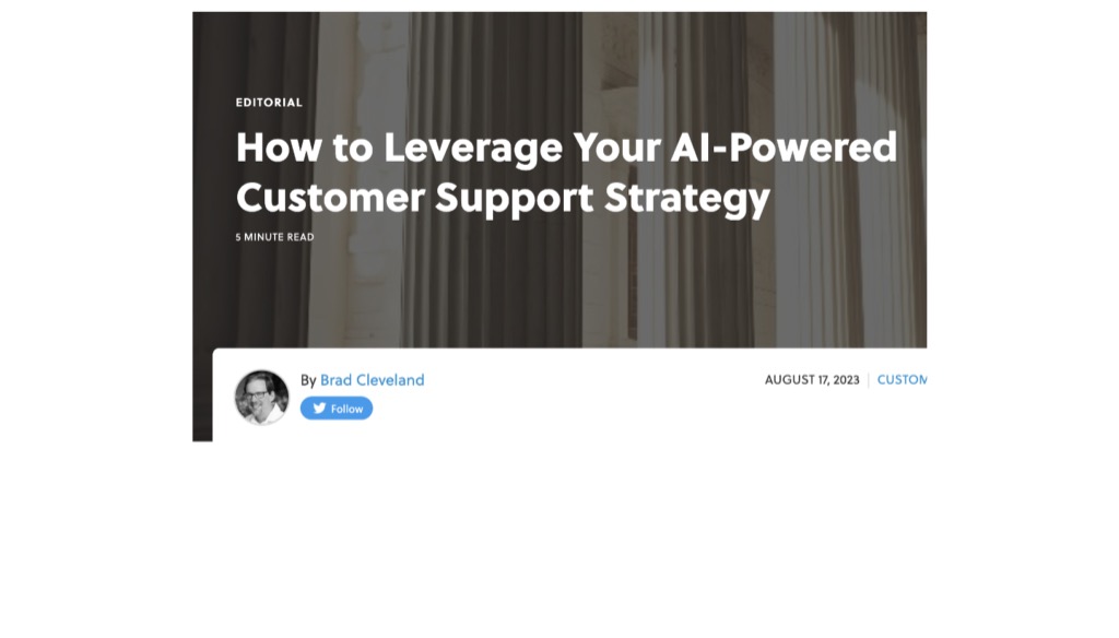 How to Leverage Your AI-Powered Customer Support Strategy | Brad ...
